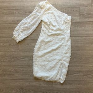 White one shoulder dress size L